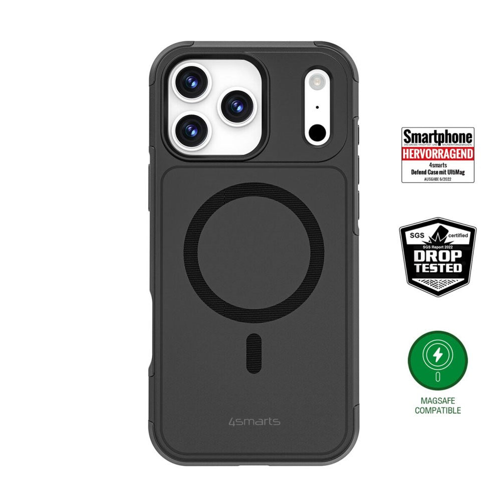 iPhone 17 Pro Max 4Smarts Defend Deksel - MagSafe Kompatibel - Svart