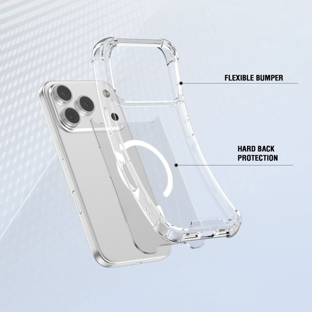 iPhone 17 Pro Max 4Smarts IBIZA Hybrid Deksel - MagSafe Kompatibelt - Gjennomsiktig