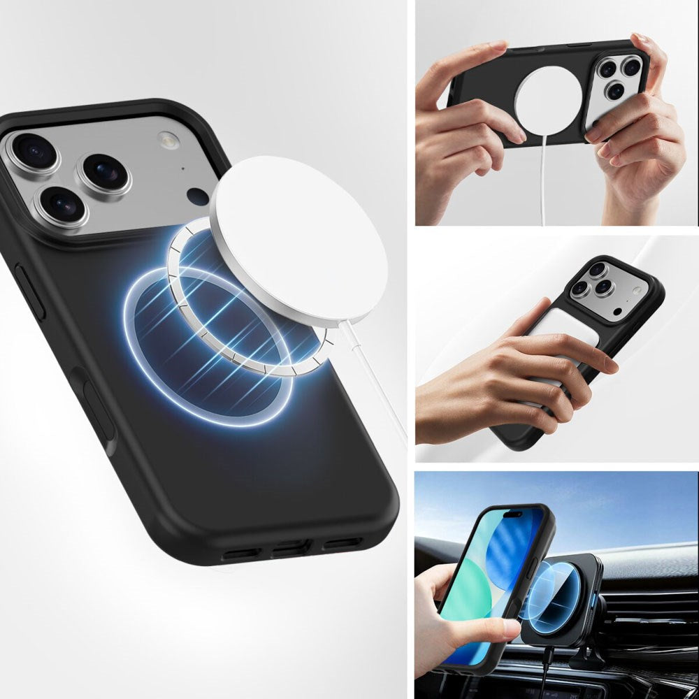 iPhone 17 Pro 4Smarts Silikon Deksel – MagSafe Kompatibelt – Svart
