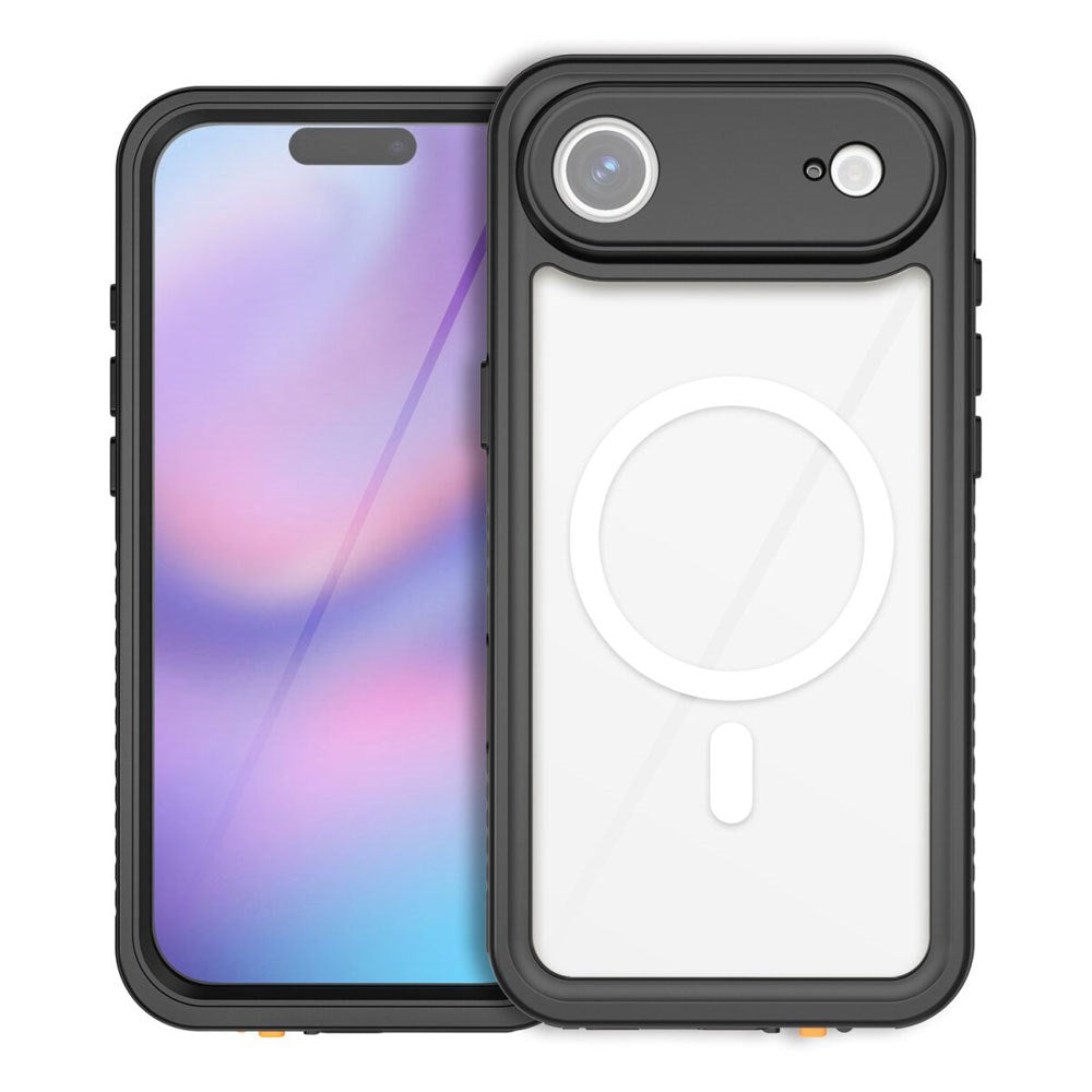 iPhone Air 4Smarts Vanntett 360 Deksel - MagSafe Kompatibelt - Gjennomsiktig / Svart