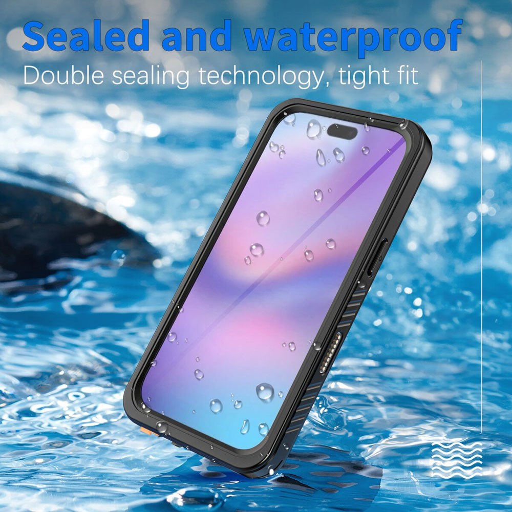 iPhone 17 Pro 4Smarts Vanntett 360 Deksel - MagSafe Kompatibelt - Gjennomsiktig / Svart