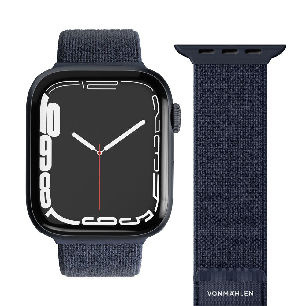 Apple Watch (42/44/45/46/SE/49mm) Vonmählen Fitness Loop 2 Nylon Klokkerem - Blå