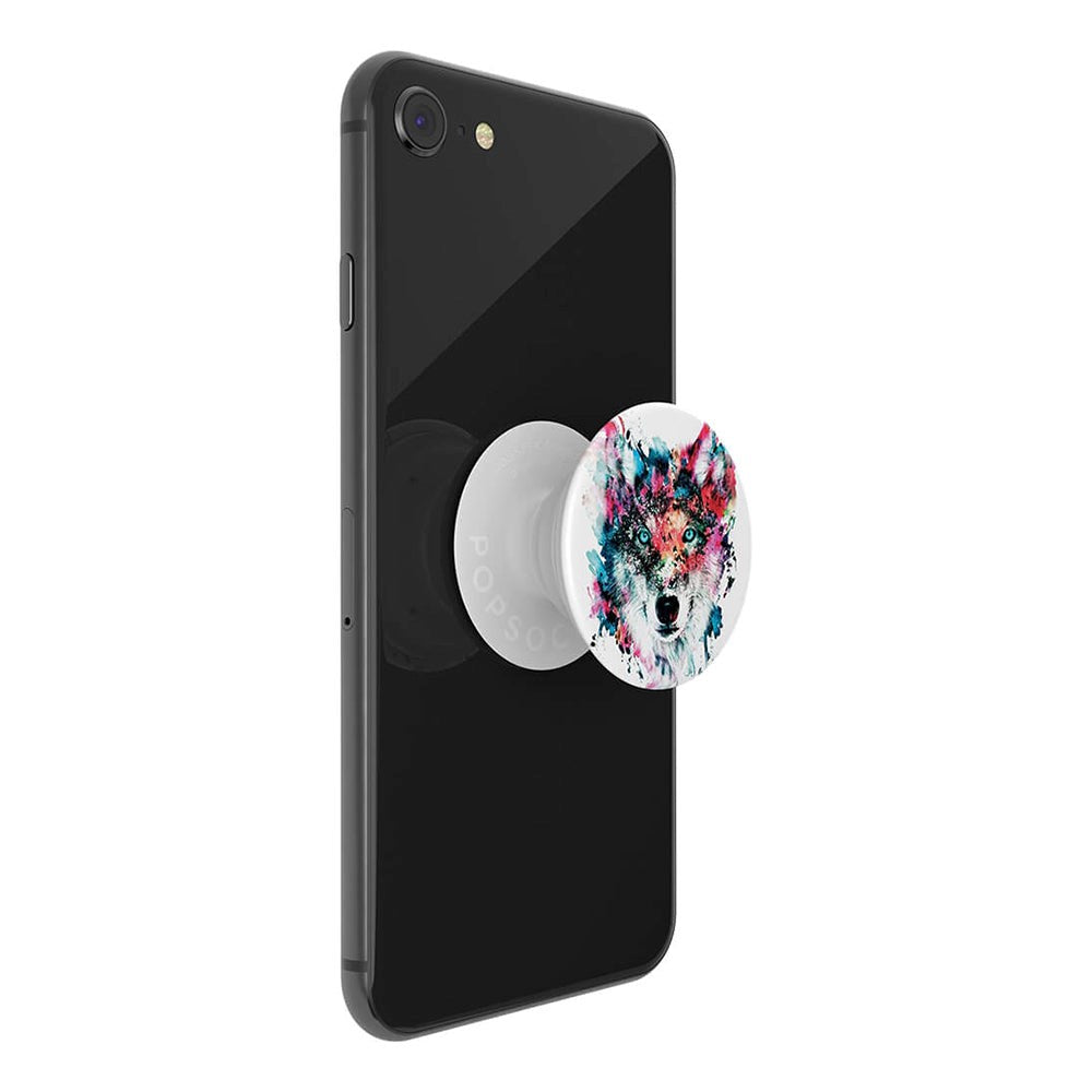 POPSOCKETS PopGrip Wolf Avtagbart Grep med . Stativfunksjon
