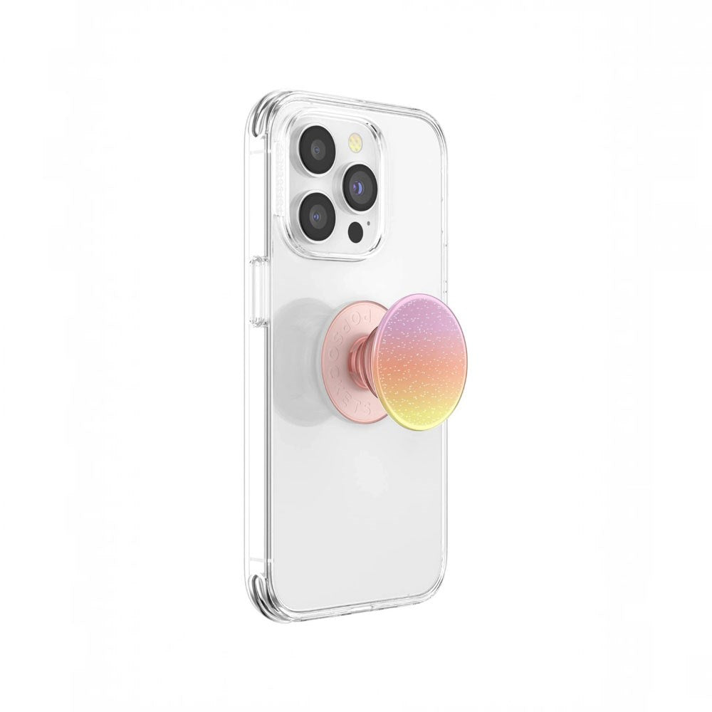 POPSOCKETS PopGrip Avtagbart Grep med Stativfunksjon - Glitter Aura Sunrise