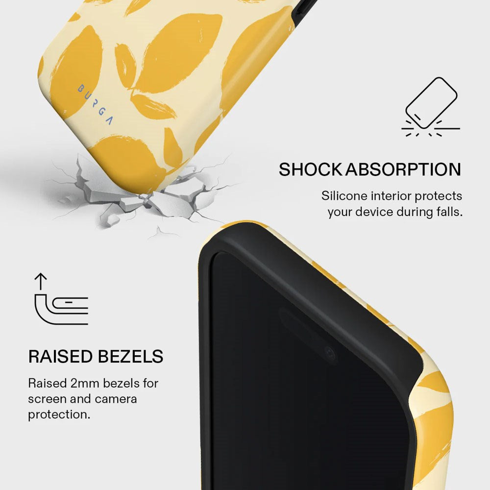Burga iPhone 17 Tough Fashion Deksel - MagSafe Kompatibel - Lemon Tart