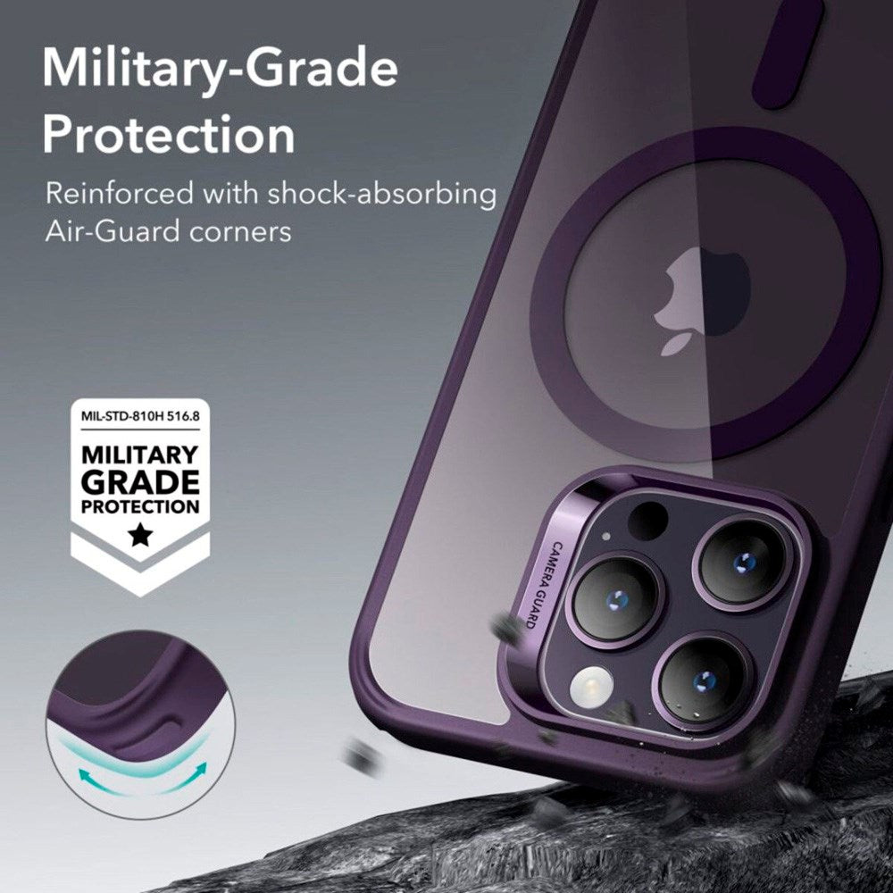 ESR iPhone 14 Pro Classic Hybrid Deksel - MagSafe Kompatibel - Gjennomsiktig / Lilla