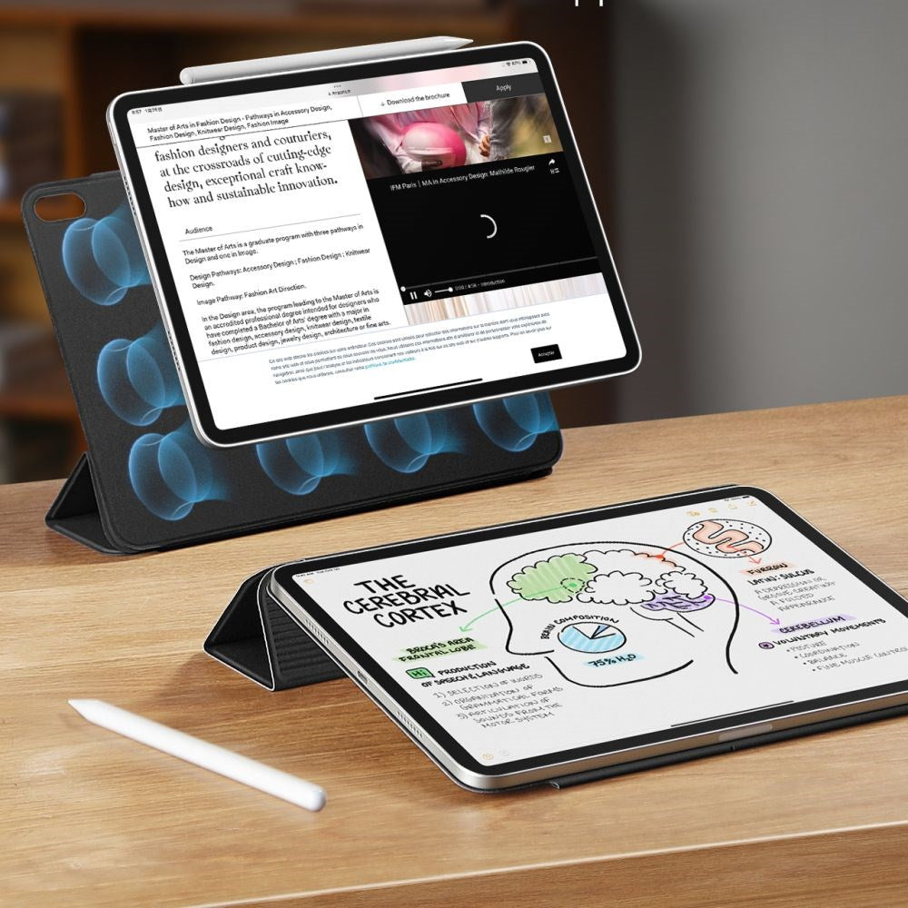 iPad Pro 11" (2025 / 2024) ESR Rebound Magnetic Flip Deksel - Svart