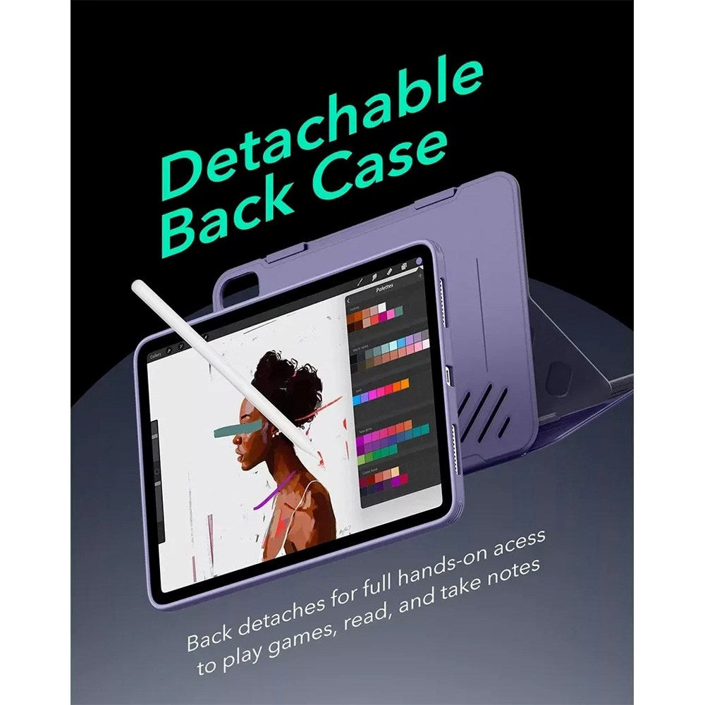 ESR iPad Air 13" (2026 / 2025 / 2024) Shift Flip Deksel med Avtakbart Deksel - Lilla