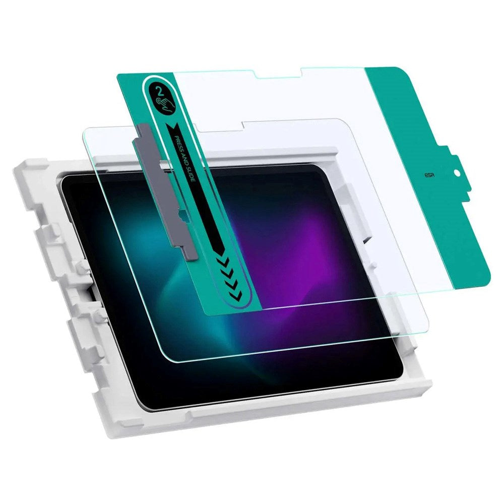 ESR iPad Air 11" (2025 / 2024) Herdet Glass Skjermbeskytter med Monteringsramme - Gjennomsiktig