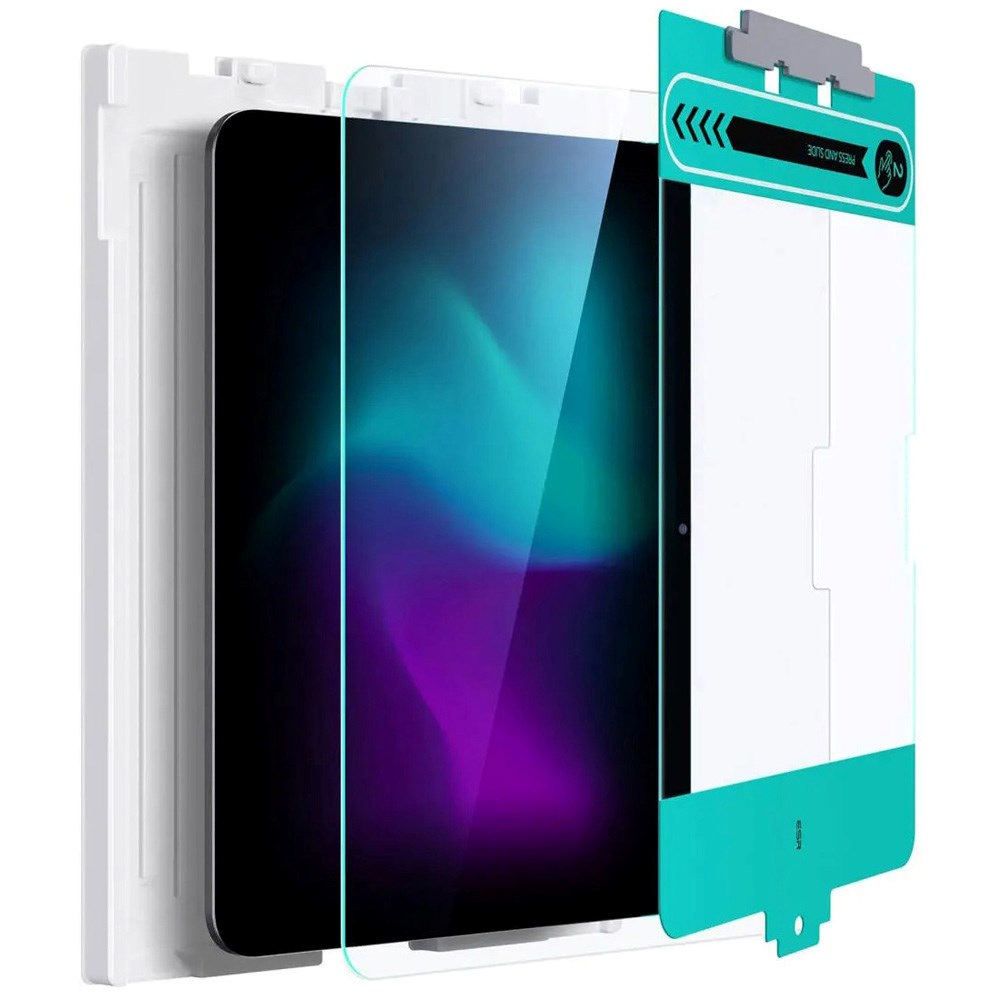 ESR iPad Air 11" (2025 / 2024) Herdet Glass Skjermbeskytter med Monteringsramme - Gjennomsiktig