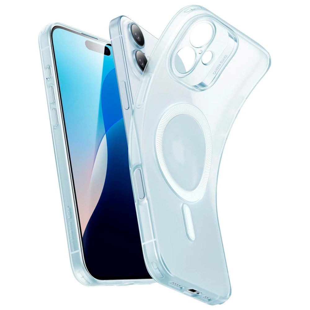 ESR iPhone 16 Zero Clear Fleksibelt Plast Deksel - MagSafe Kompatibel - Matt Blå