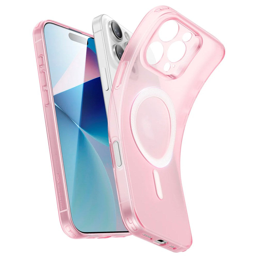 ESR iPhone 16 Pro Zero Clear Fleksibelt Plast Deksel - MagSafe Kompatibel - Matt Rosa