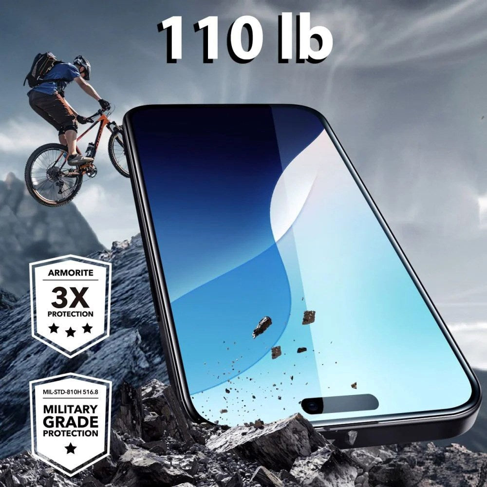 ESR iPhone 16 Armorite Skjermbeskyttelse Herdet glass m. Monteringsboks - Gjennomsiktig