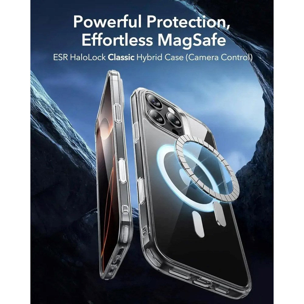 ESR iPhone 16 Pro Max Classic Hybrid Deksel med Camera Control-Knapp - MagSafe Kompatibel - Gjennomsiktig