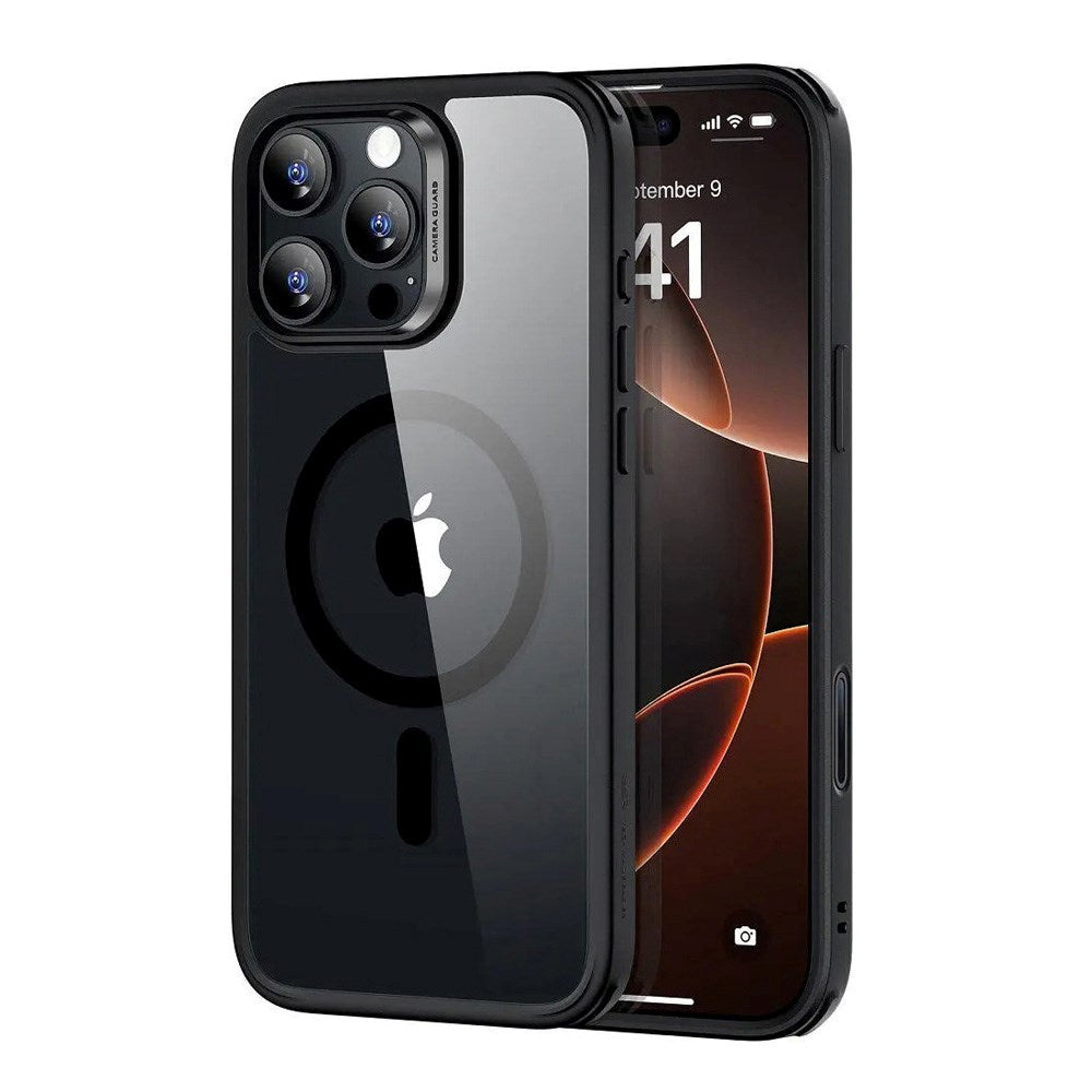 ESR iPhone 16 Pro Classic Hybrid Deksel med Camera Control-Knapp - MagSafe Kompatibel - Gjennomsiktig / Svart
