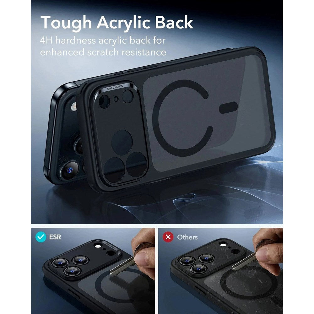ESR iPhone 17 Pro Classic Hybrid Deksel med Kamerakontrollknapp – MagSafe Kompatibel – Matt Svart