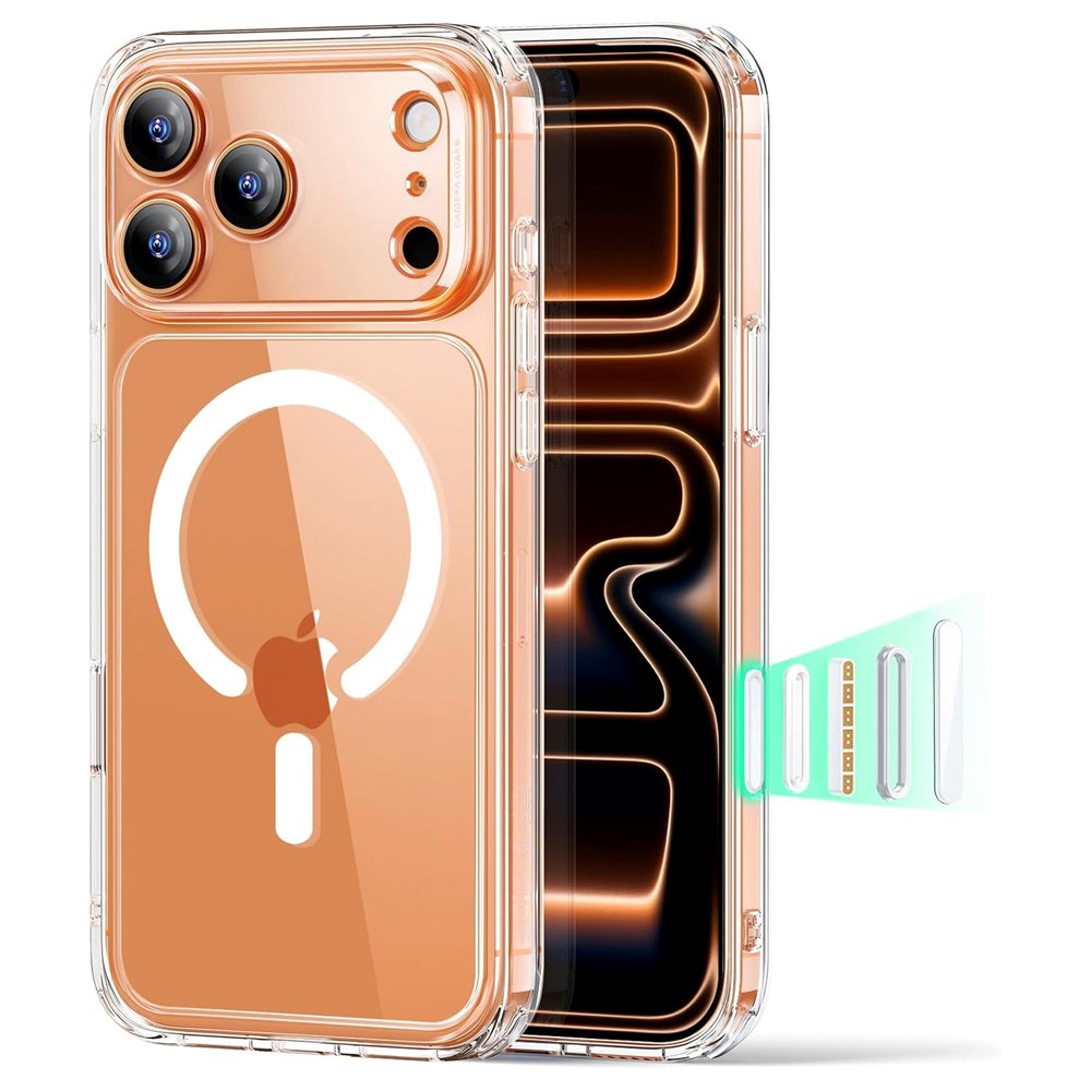 ESR iPhone 17 Pro Max Classic Hybrid Deksel med Kamerakontrollknapp – MagSafe Kompatibel – Gjennomsiktig