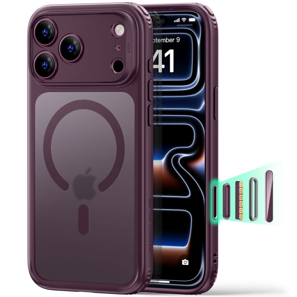 iPhone 18 Pro / 17 Pro ESR Classic Hybrid Deksel - MagSafe Kompatibel - Rød