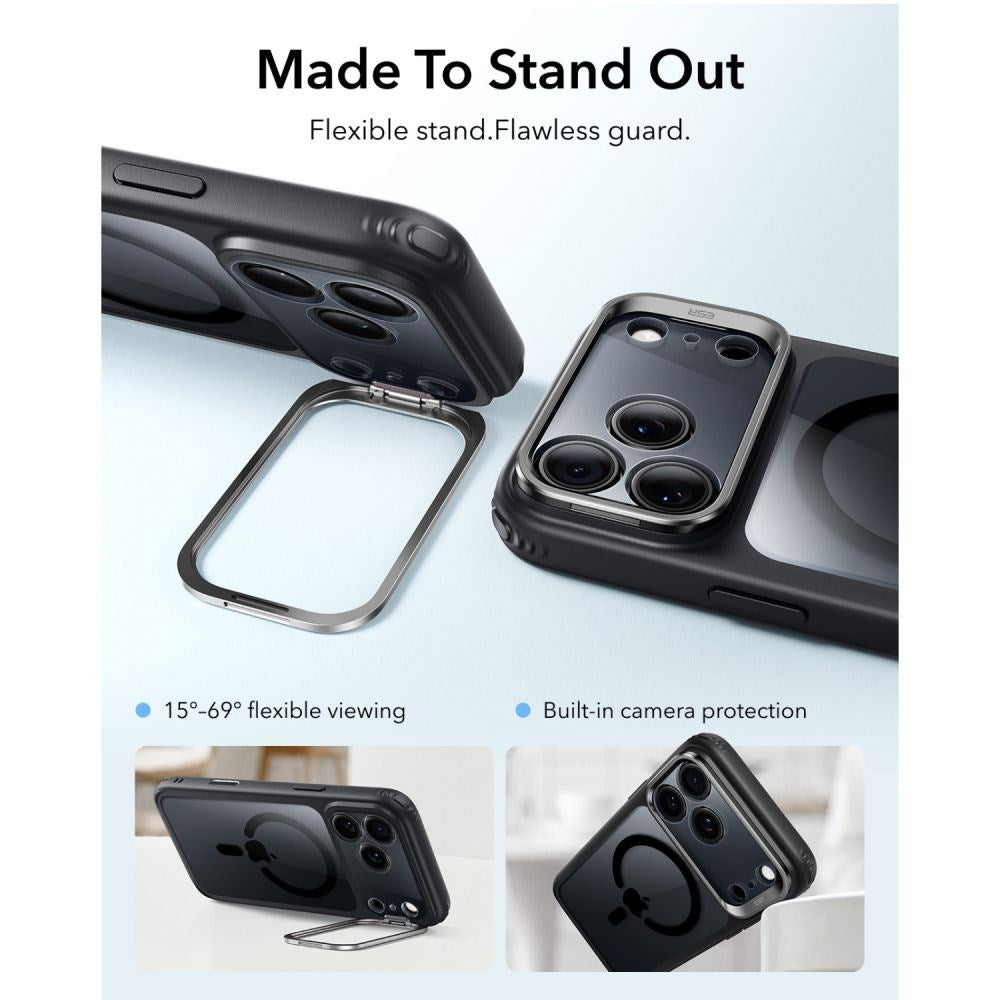 iPhone 18 Pro / 17 Pro ESR Classic Hybrid Kickstand Deksel - MagSafe Kompatibel - Svart