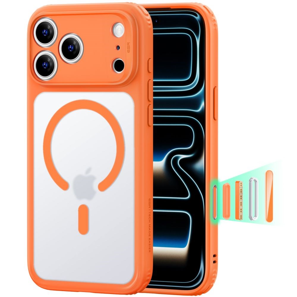 iPhone 18 Pro Max / 17 Pro Max ESR Classic Hybrid Deksel - MagSafe Kompatibel - Oransje