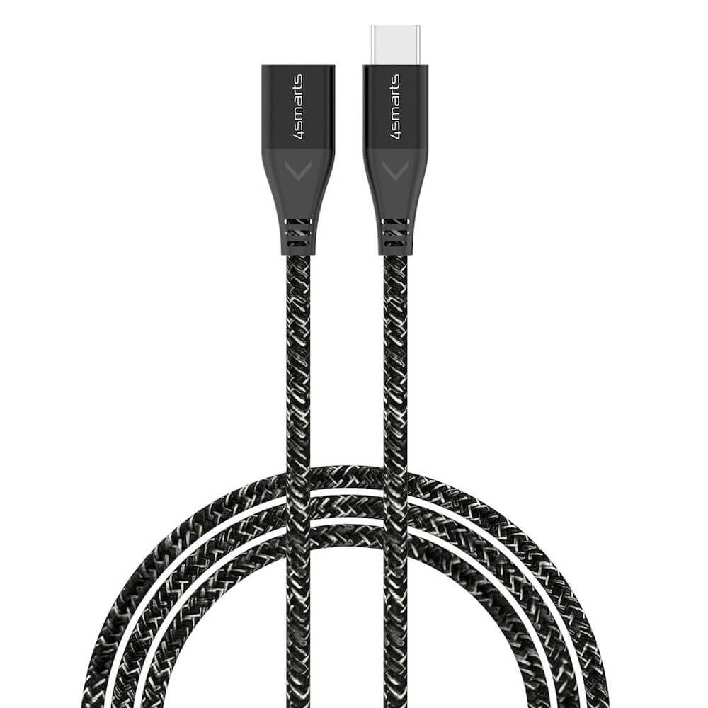 4smarts 60W USB-C Forlengelseskabel - 1.5m - Monokrom