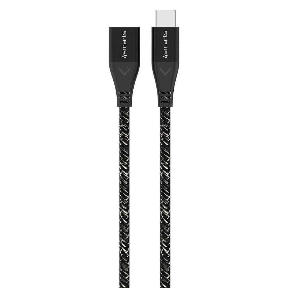 4smarts 60W USB-C Forlengelseskabel - 1.5m - Monokrom