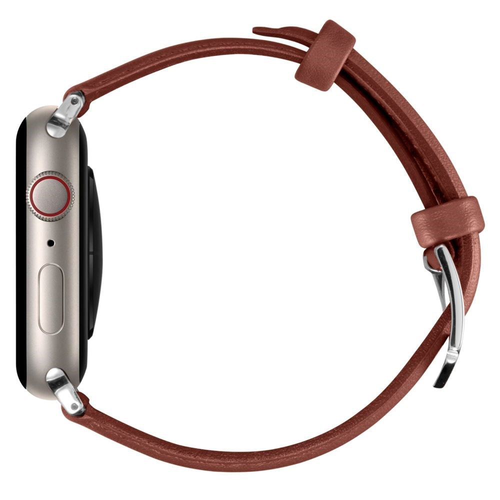 Apple Watch (38/40/SE/41/42mm) Cyrill Reim i Ekte Skinn - Klassisk Utseende - Brun