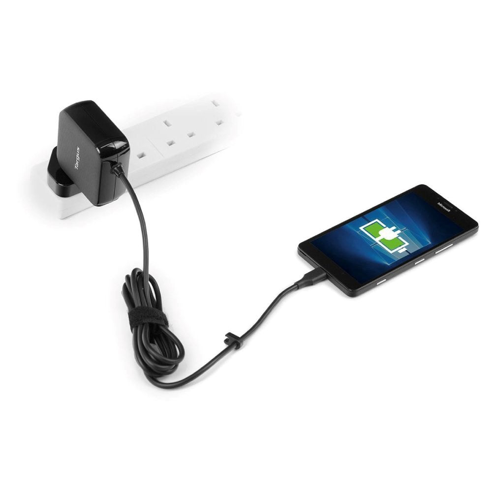 Targus APA95EU USB-C AC Universallader med 45W - 1.8m - Svart