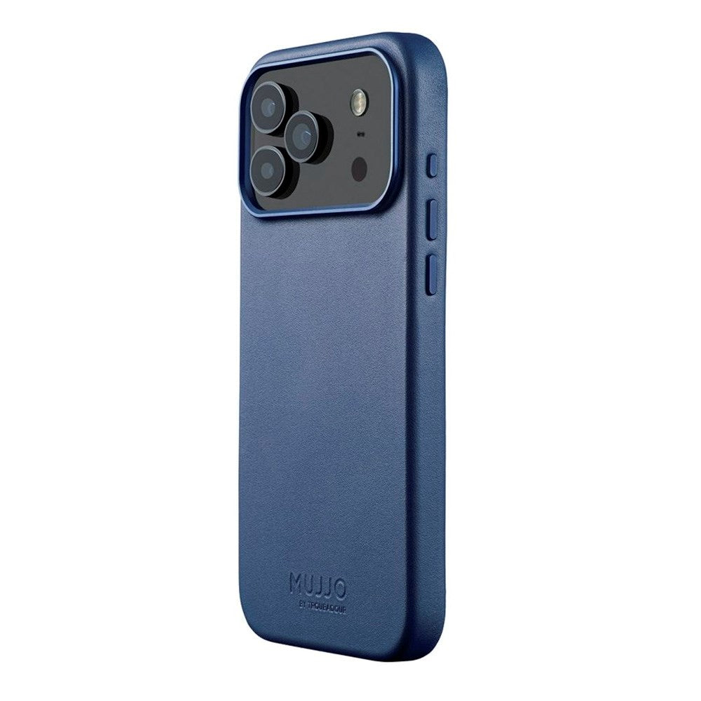 Mujjo iPhone 17 Pro Leather Case - MagSafe Kompatibel - Monaco Blue