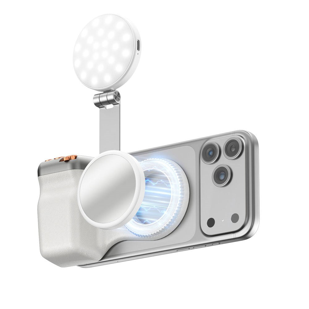 4smarts Kameragrep for Smarttelefon med LED-lys & Fjernkontroll - Hvit