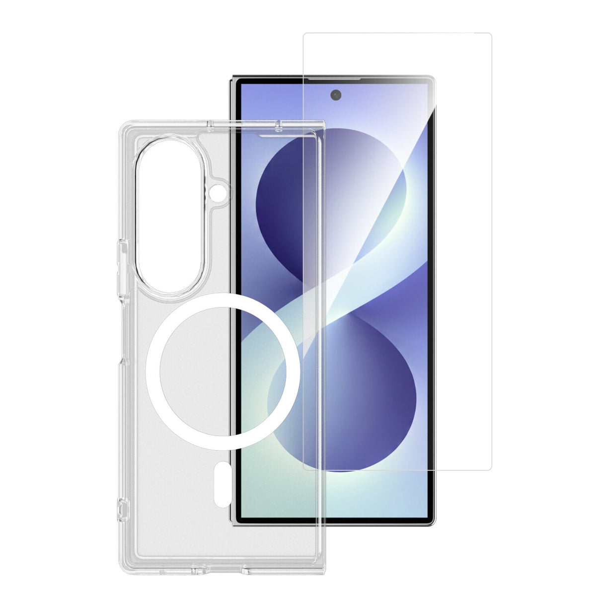 Samsung Galaxy Z Fold8 Ultra 4Smarts 360° Protection Set m. Deksel & Skjermbeskyttelsesglass - Gjennomsiktig