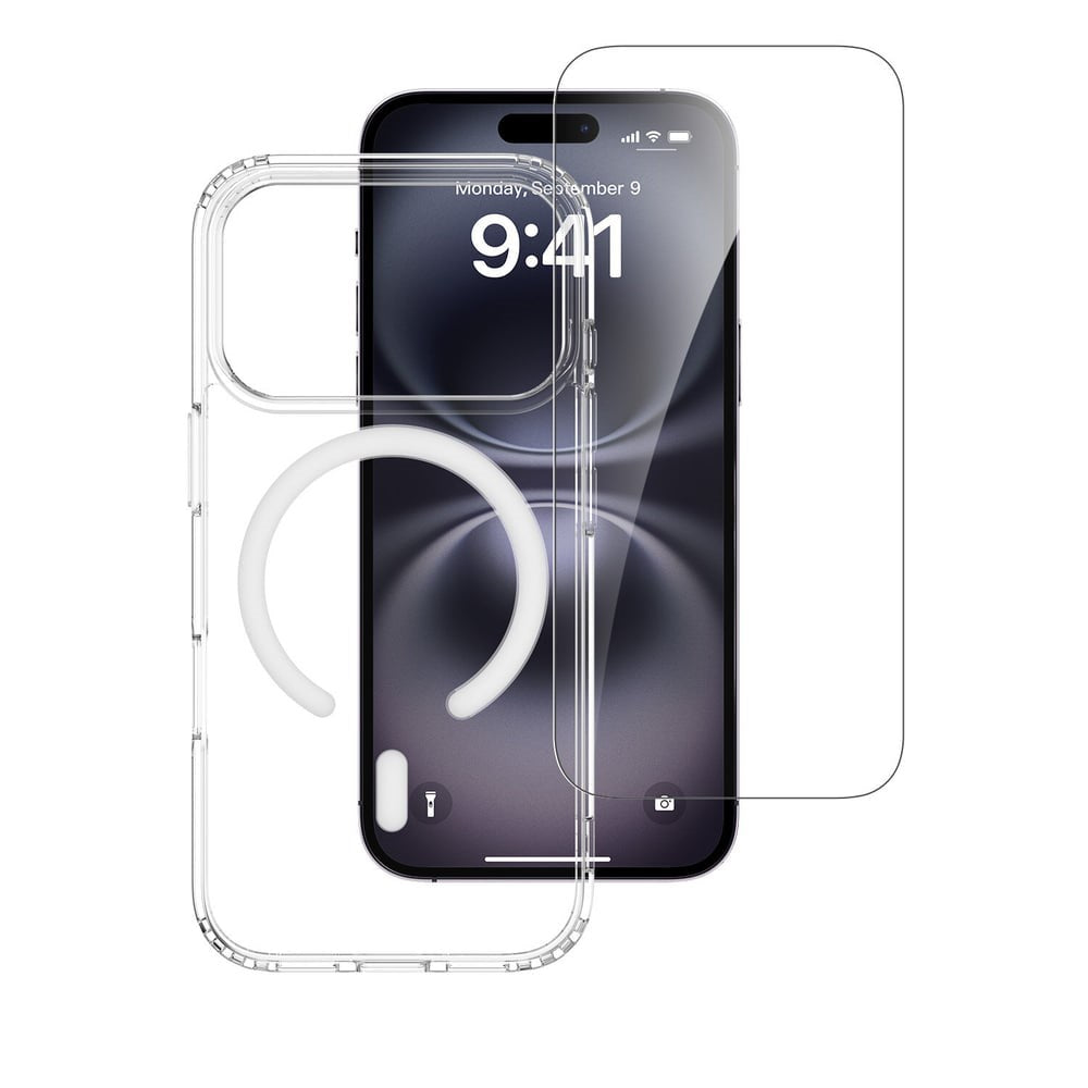 iPhone 18 Pro / 17 Pro 4Smarts 360° Protection Set m. Deksel & Skjermbeskyttelsesglass - MagSafe Kompatibel - Gjennomsiktig