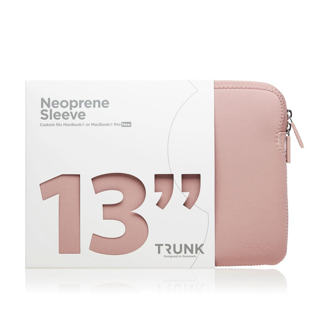 Trunk Neopren Sleeve for MacBook og Bærbar PC 13" (32 x 22,5 x 2 cm) - Warm Rose