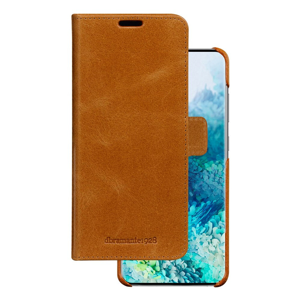 Samsung Galaxy S20+ (Plus) dbramante1928 Lynge 2-i-1 Ekte Skinn Flip Deksel - Tan