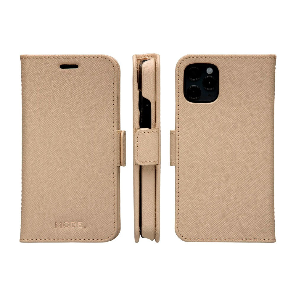 iPhone 12 Mini dbramante1928 New York 2-i-1 Ekte Skinn Flip Deksel - Sahara Sand