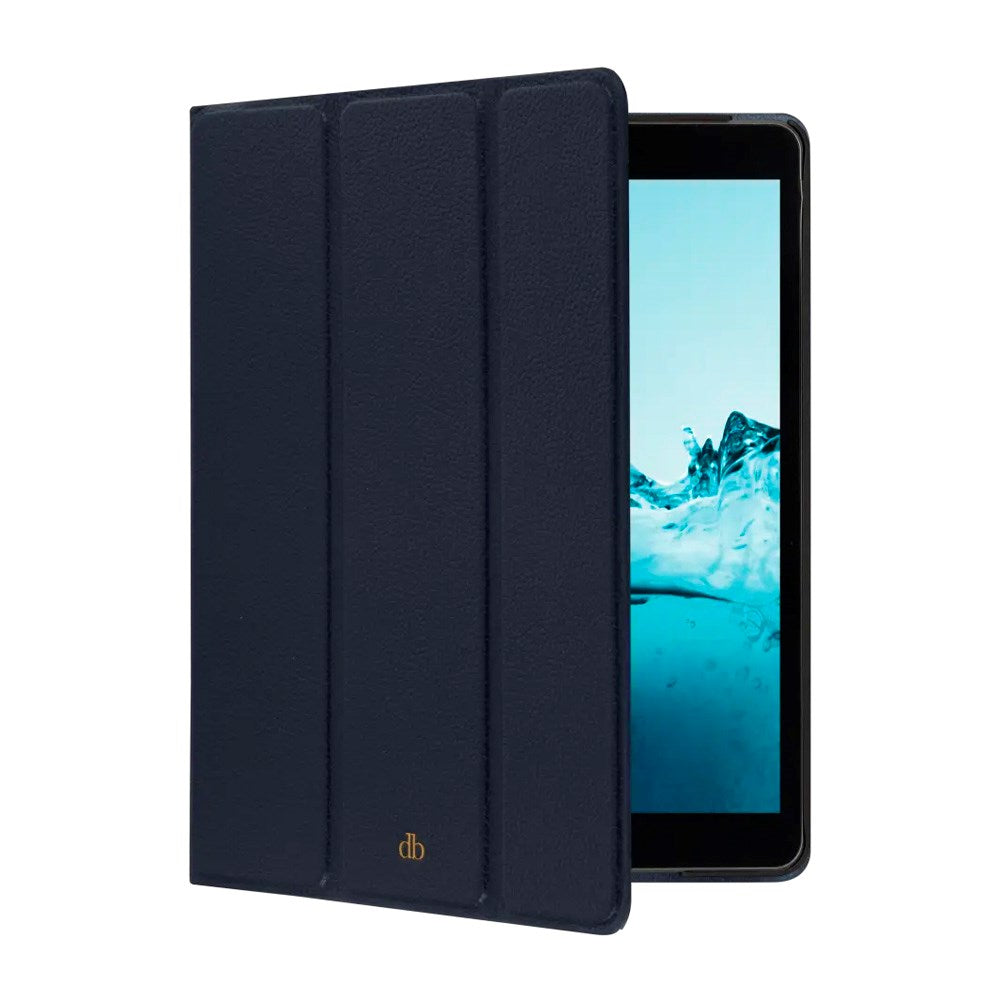iPad 10.2" (2021 / 2020 / 2019) dbramante1928 Milan Ekte Skinn Flip Deksel - Pacific Blue