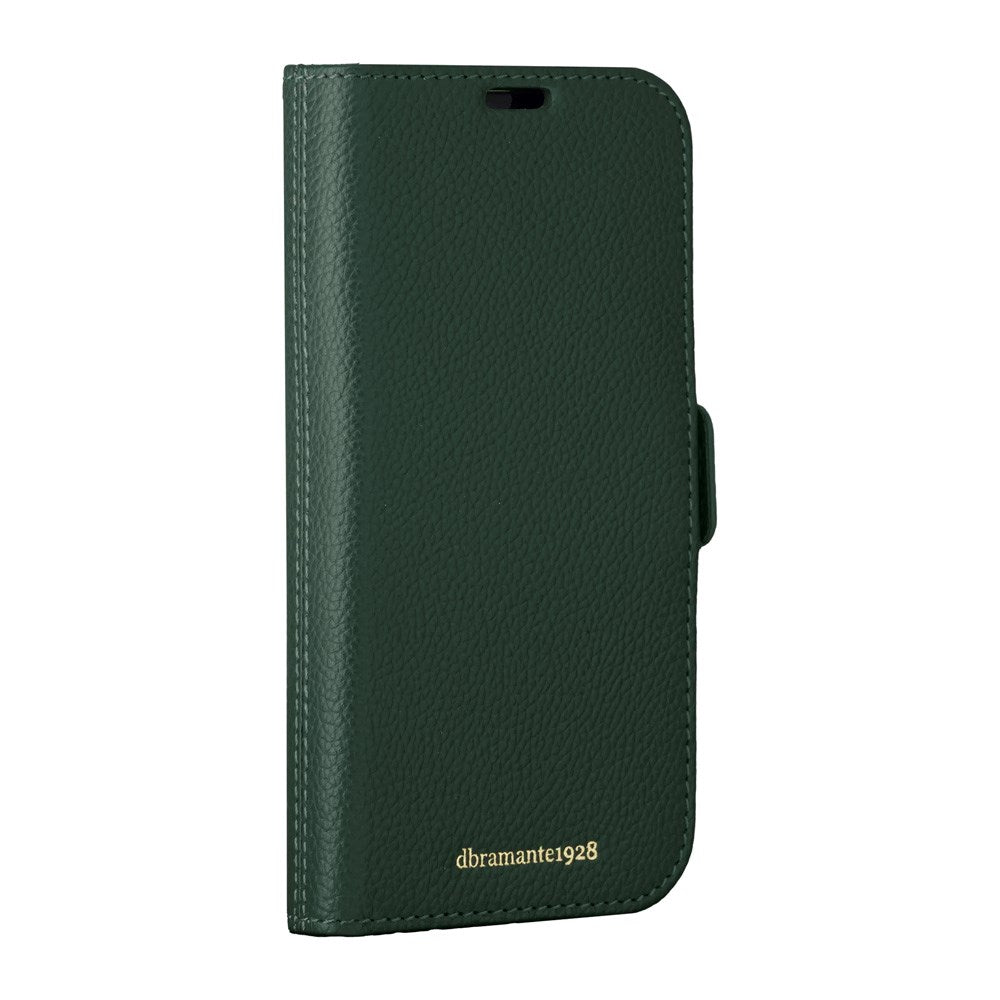 iPhone 15 Plus dbramante1928 New York 2-i-1 Ekte Skinn Flip Deksel - Evergreen
