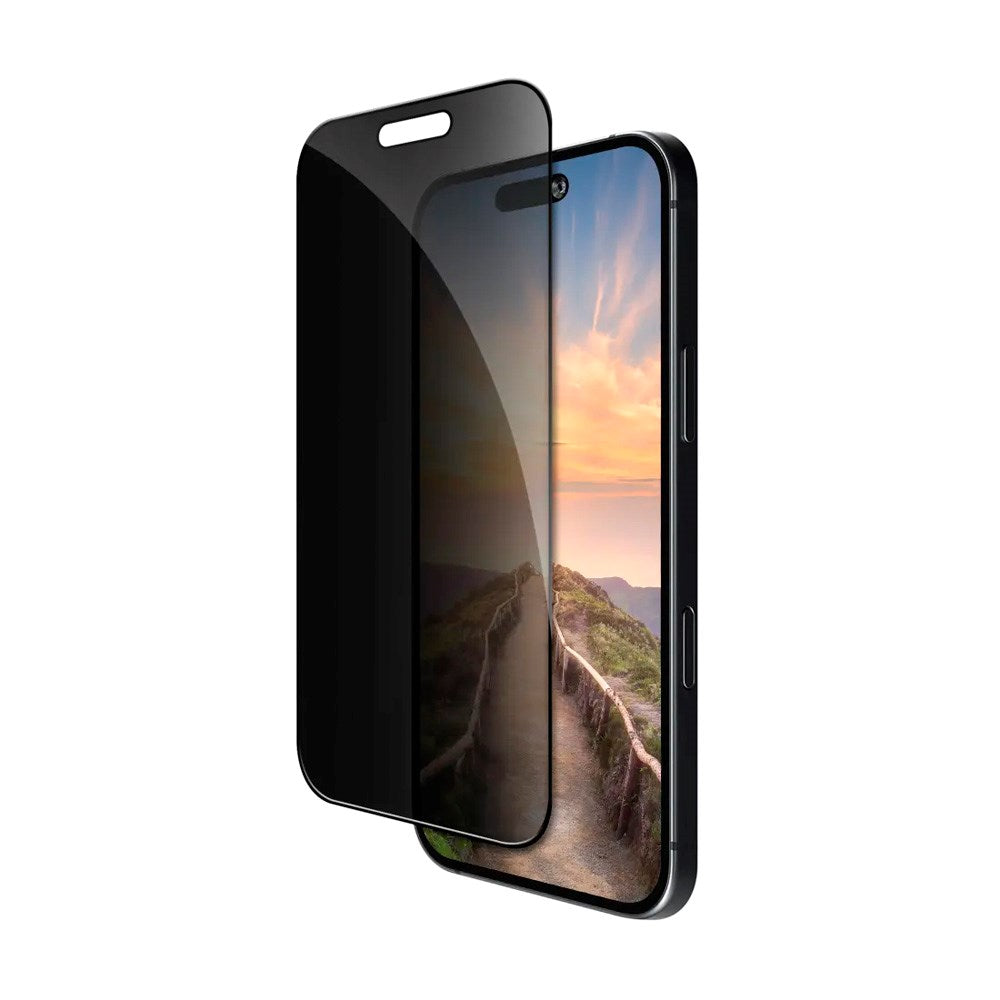 iPhone 17 Pro Max dbramante1928 Eco-Shield Privacy Skjermbeskytter m. Installasjonsramme - Svart Kant