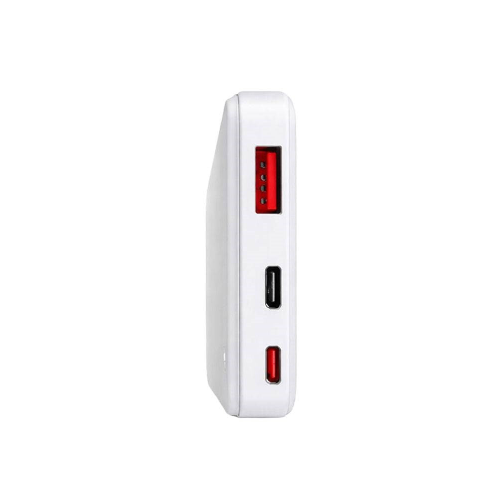 Powerbank Xceed 10.000mAh - USB-C og USB-A - Hvit