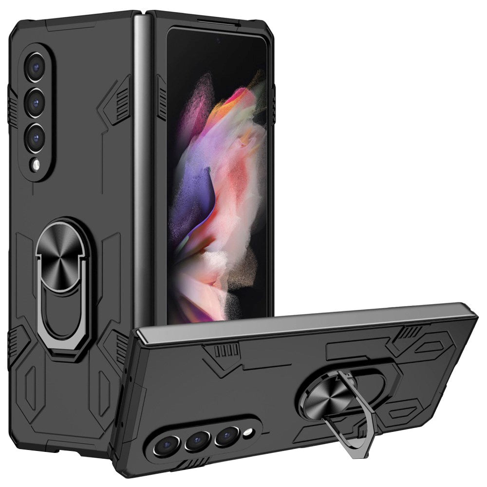 EIDERWOOD Samsung Galaxy Z Fold4 (5G) Håndverker Deksel med Kickstand - Svart
