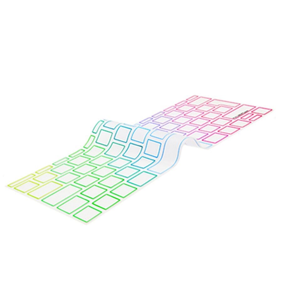 Philbert MacBook Pro 13" (2017) / 12" (2015 - 2019) Keyboard Cover m. Europeisk Tastatur - Transparent / Rainbow