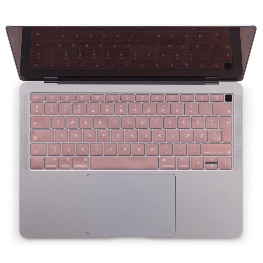 Philbert MacBook Air 13" (2018-2019) Keyboard Deksel m. Dansk Tastatur - Rosa