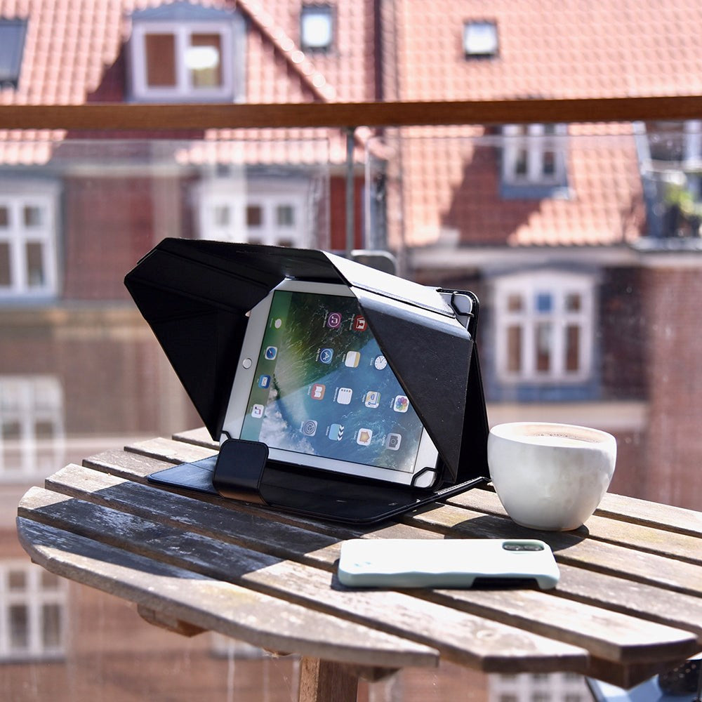 Universal Philbert Deksel med Integrert Sol og Privacy Filter for 9.7"-11" - Svart