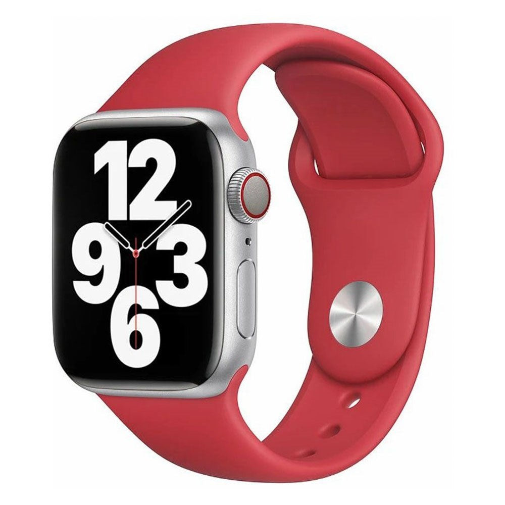 Apple Watch (38/40/SE/41/42 mm) Lippa Silikon Stropp – Rød