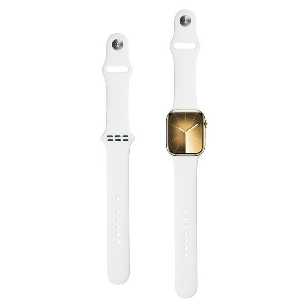 Apple Watch (42/44/SE/45/46/49 mm) Lippa Silikon Stropp – Hvit