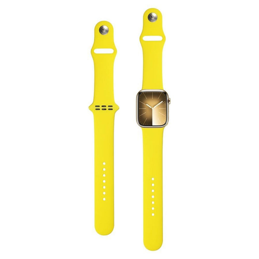 Apple Watch (42/44/SE/45/46/49 mm) Lippa Silikon Stropp – Gul