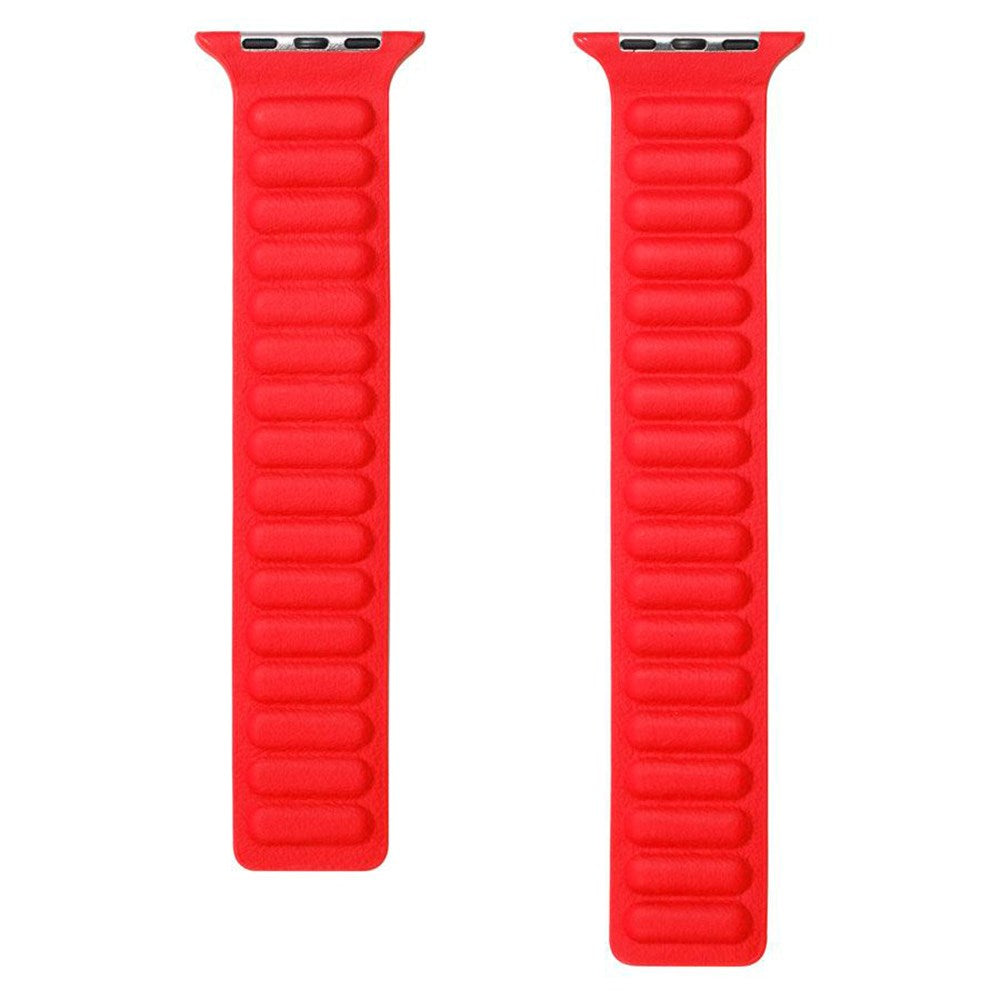 Lippa Apple Watch (42/44/SE/45/46/49mm) Magnetisk Skinnreim - Rød