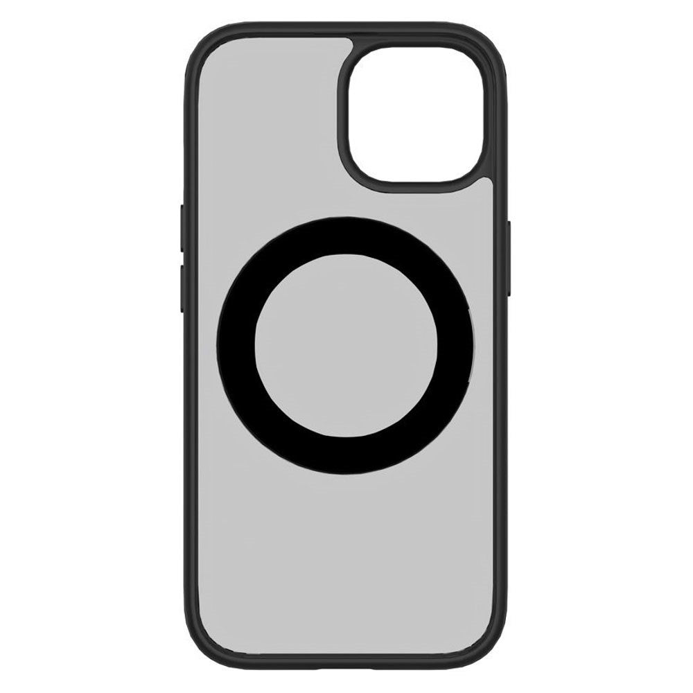 iPhone 15 Lippa Hybrid Plast Deksel med 360 Roterende Kickstand – MagSafe Kompatibelt – Matt / Svart