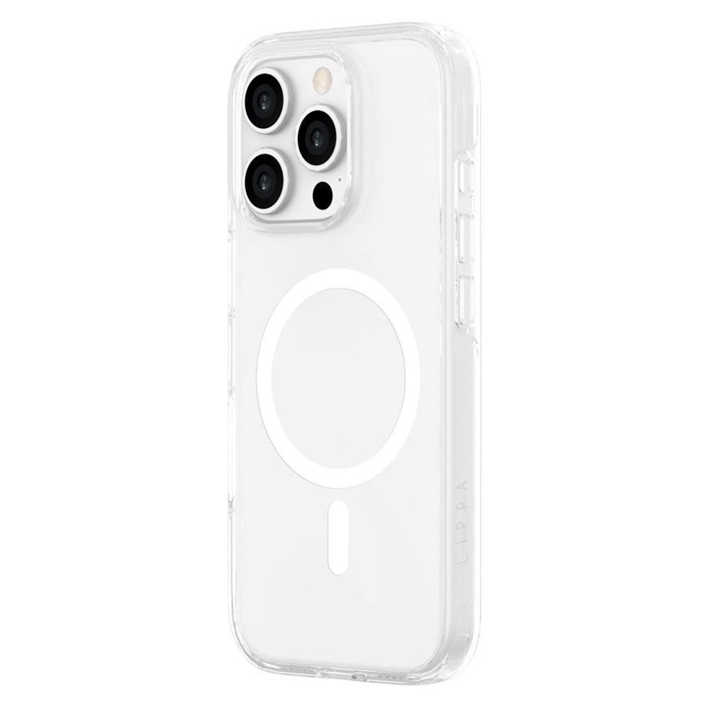 iPhone 16 Pro Lippa Hybrid Plast Deksel – MagSafe Kompatibelt – Gjennomsiktig / Hvit