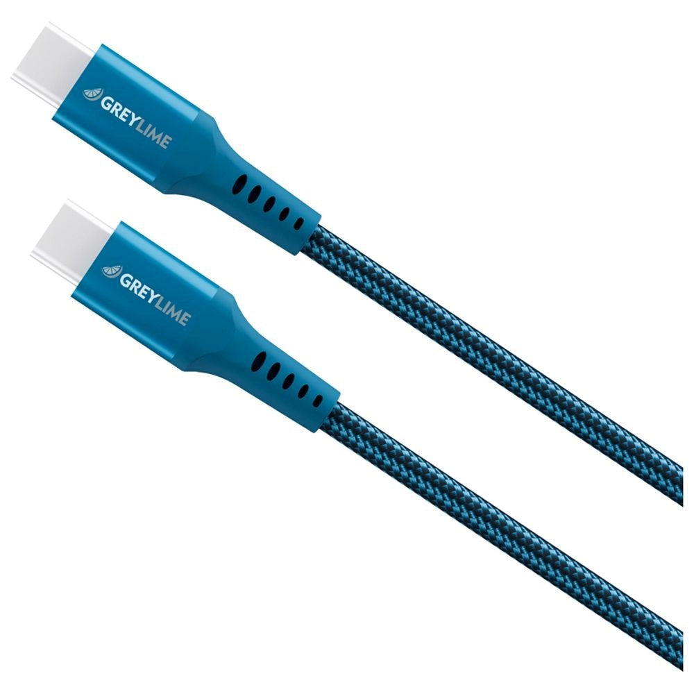 GreyLime 60W Flettet USB-C til USB-C Kabel 3 meter - Blå